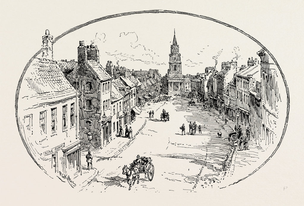Detail of High Street, Berwick, with the Town Hall by Anonymous