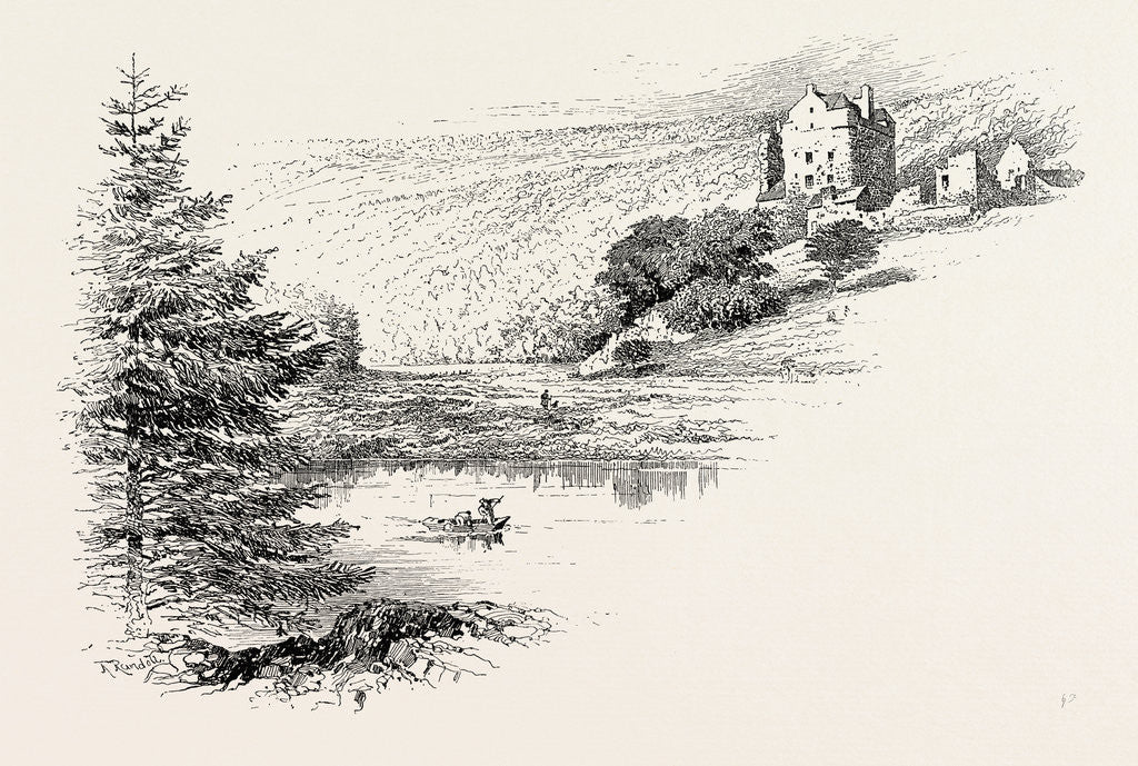 Detail of Neidpath Castle is an L-Plan Rubble-Built Tower House by Anonymous