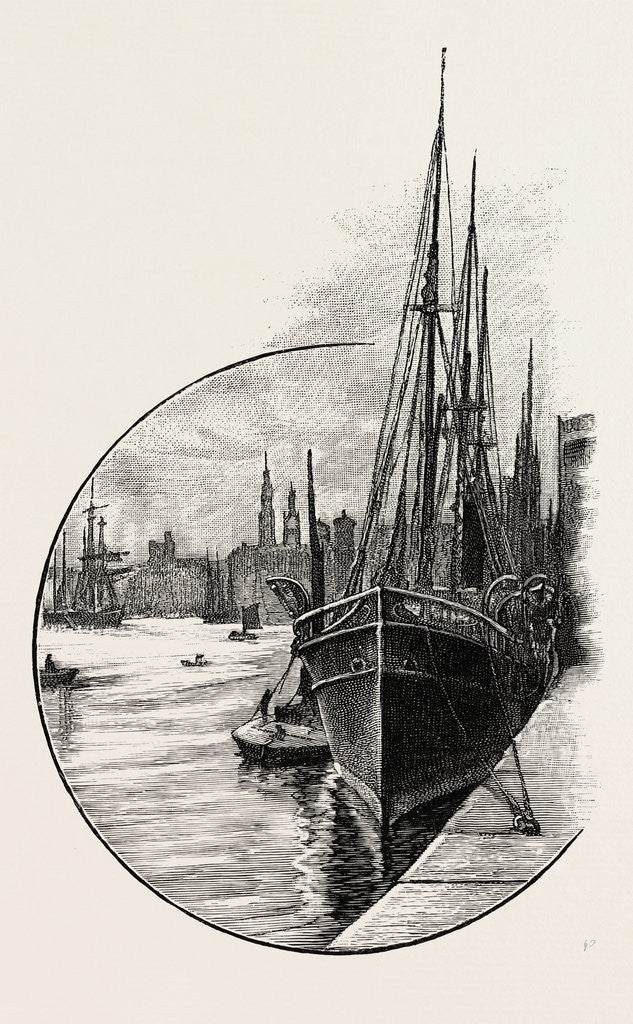 Detail of Quay at Newcastle by Anonymous