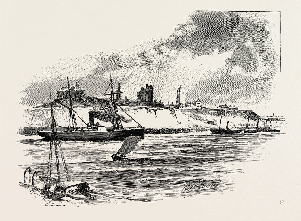 Detail of The River at Tynemouth Castle by Anonymous