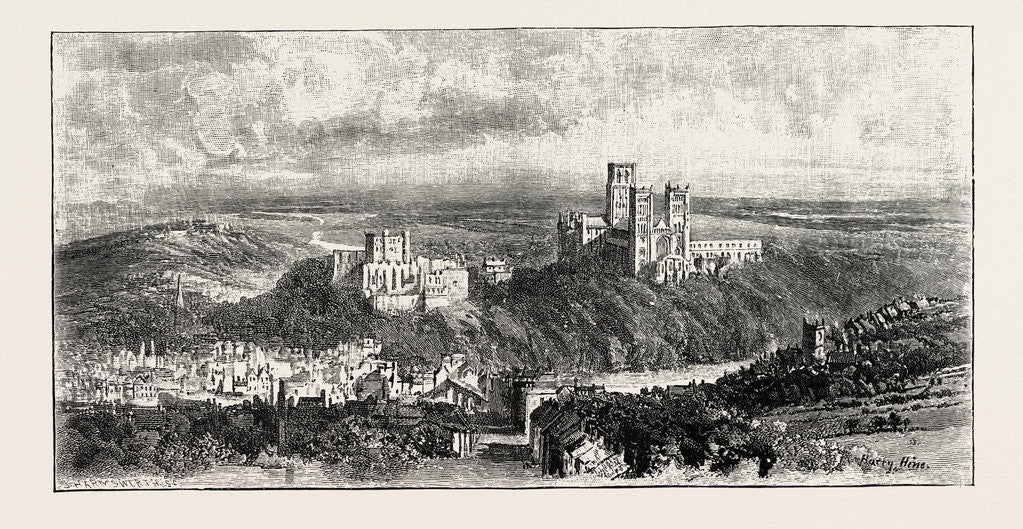 Detail of Distant View of Durham by Anonymous
