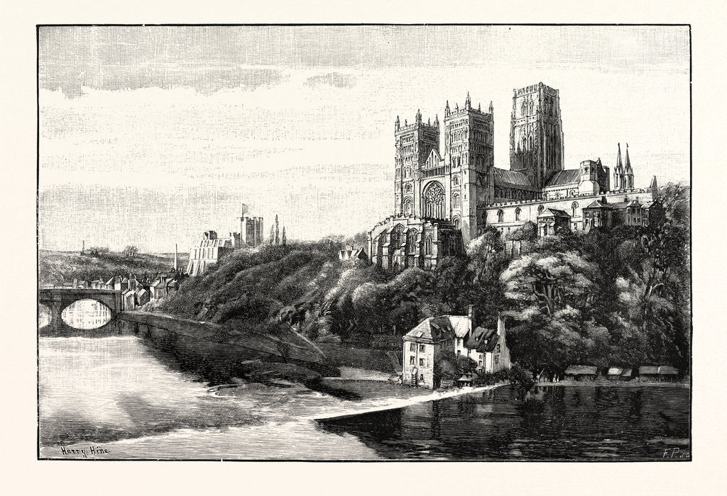 Detail of Durham Cathedral and Castle by Anonymous