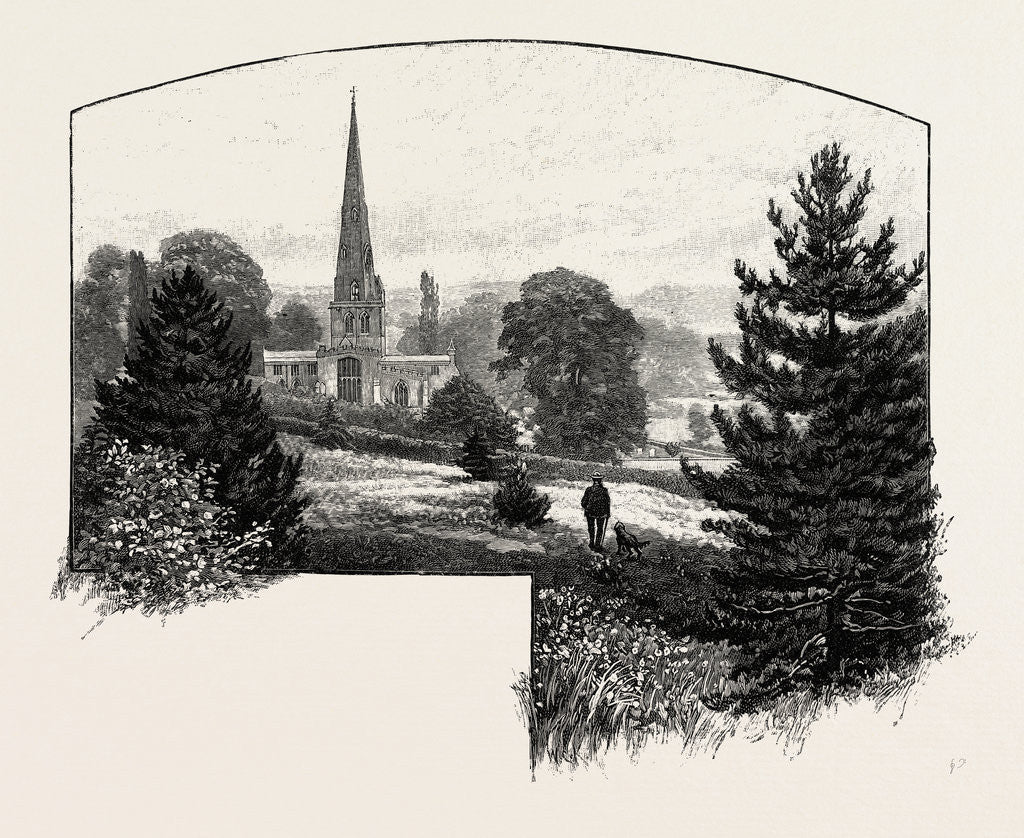 Detail of Ashbourne Church by Anonymous