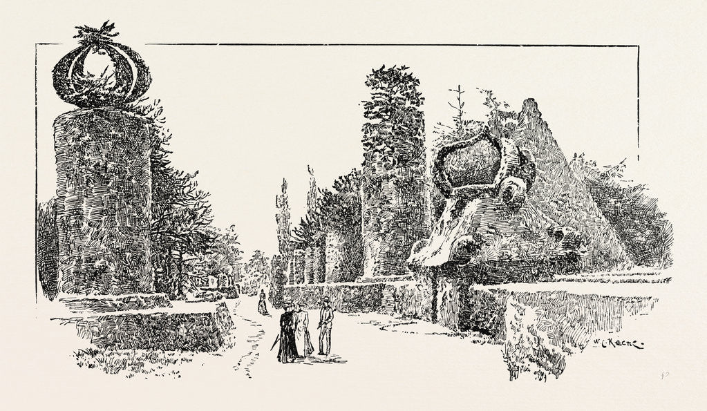 Detail of In the South Gardens, Elvaston by Anonymous