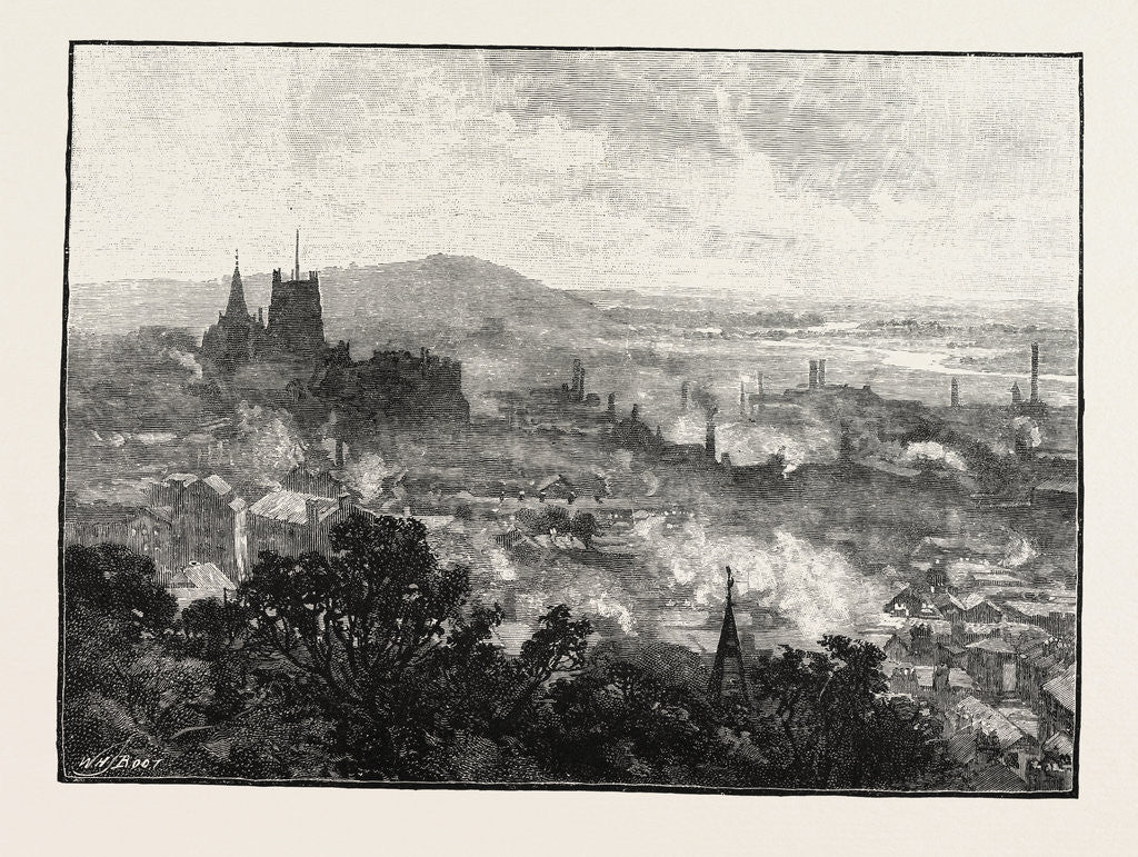 Detail of Nottingham, from the Castle by Anonymous