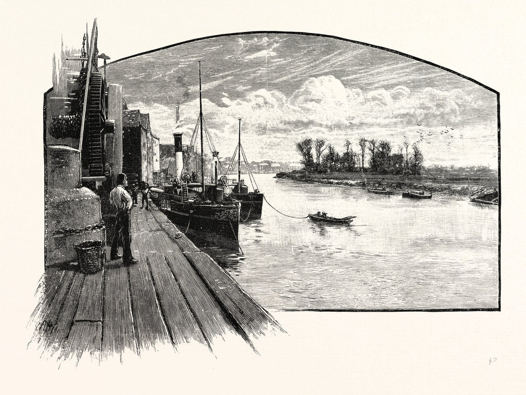 Detail of On the Trent at Gainsborough by Anonymous