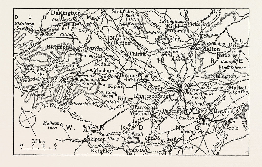 Detail of Map of the Course of the Ouse by Anonymous