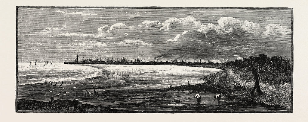 Detail of Distant View of Great Grimsby by Anonymous