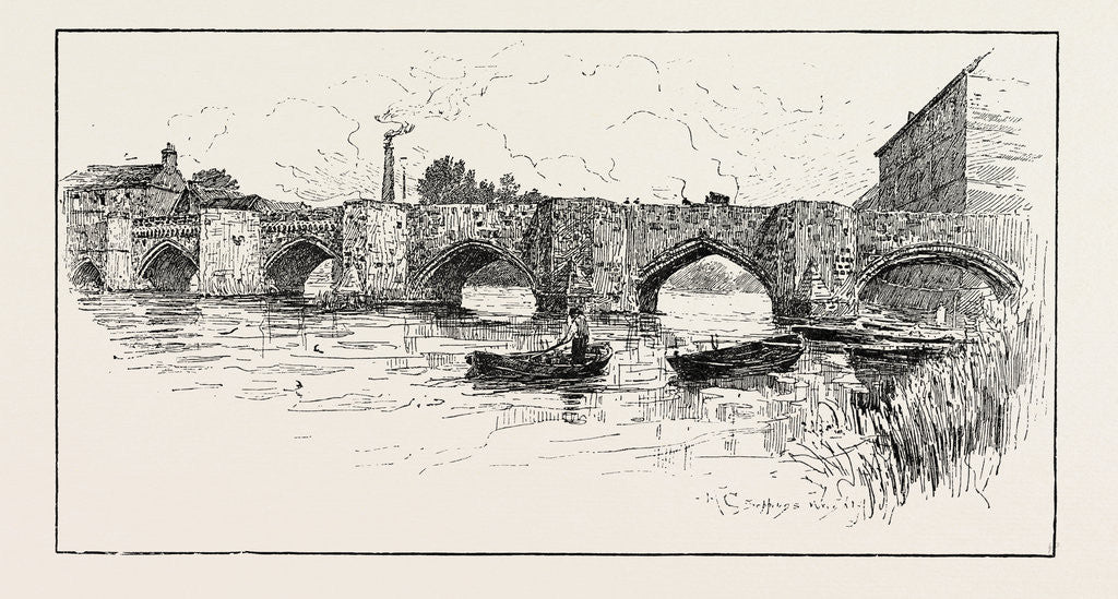 Detail of Huntingdon Bridge by Anonymous