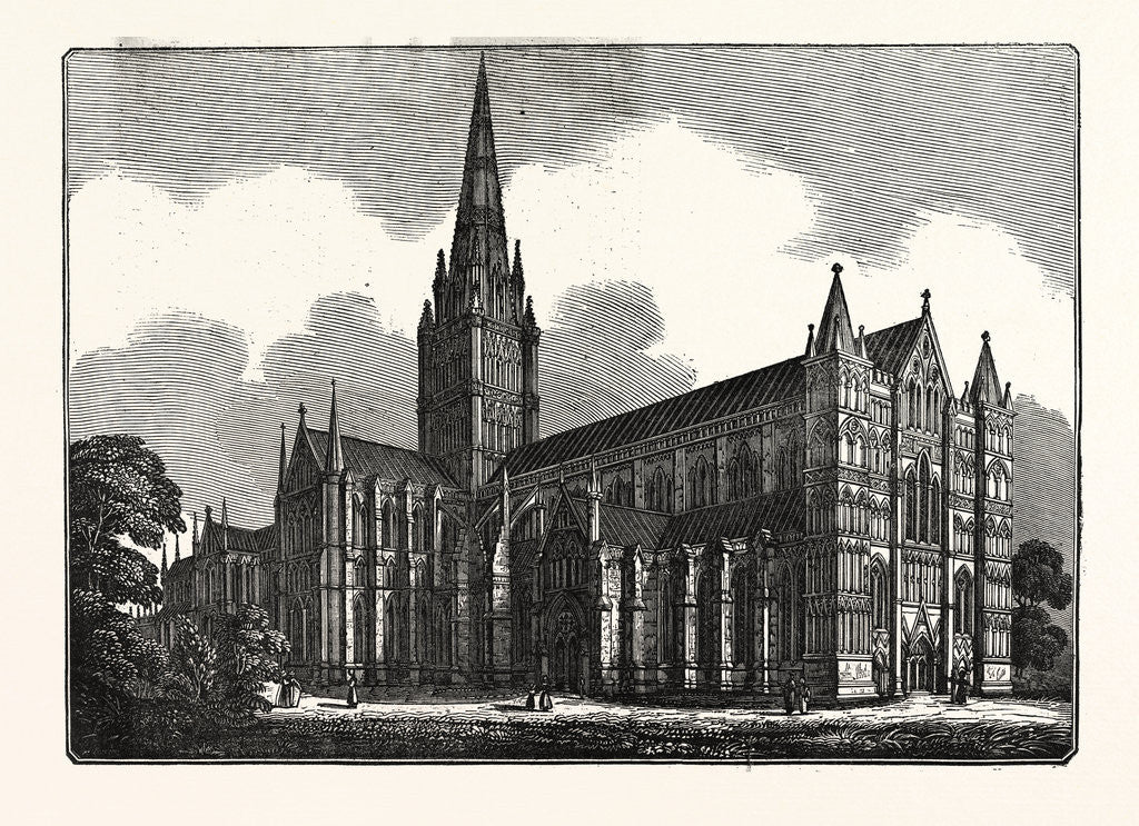 Detail of Salisbury Cathedral by Anonymous