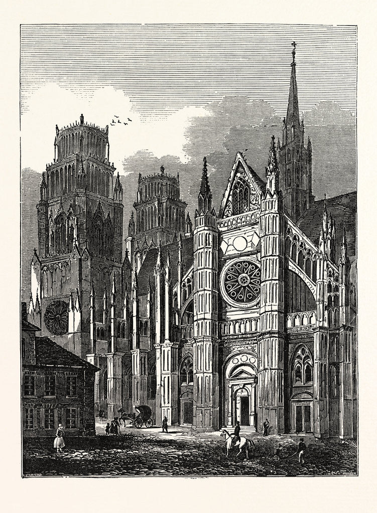 Detail of The Cathedral of Orleans, in France. by Anonymous