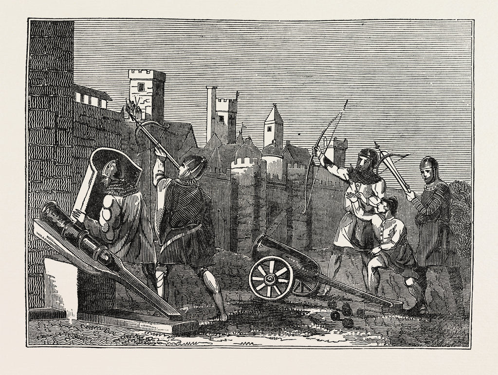 Detail of Soldiers and Cannon of the Fourteenth and Fifteenth Centuries by Anonymous