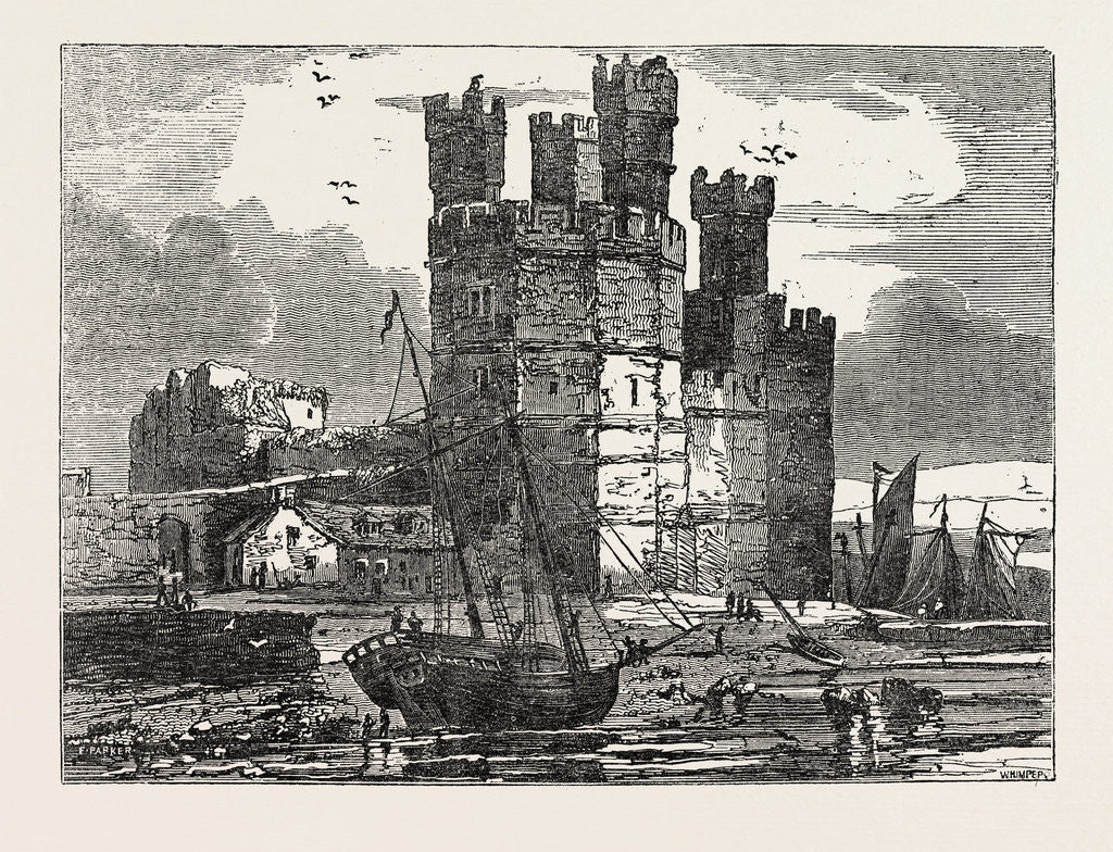 Detail of Caernarvon Castle, North Wales by Anonymous