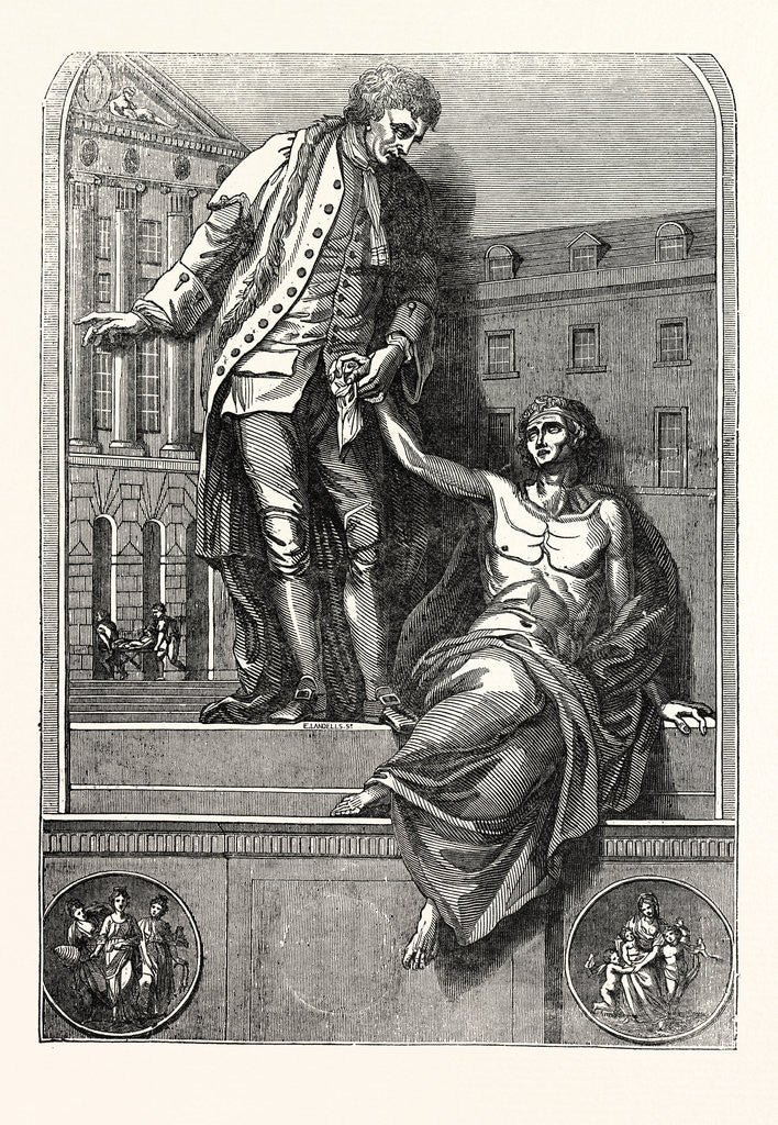 Detail of The Statue of Thomas Guy, a British Bookseller, Speculator and De Facto Founder of Guy's Hospital, London by Anonymous