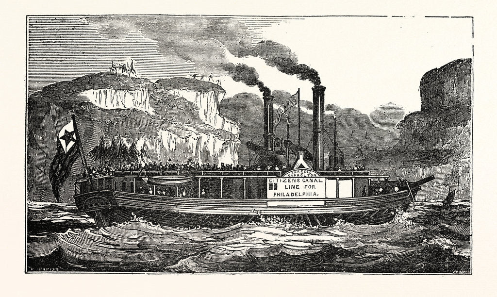 Detail of The American Steam Vessel, the Carroll of Carrolton by Anonymous