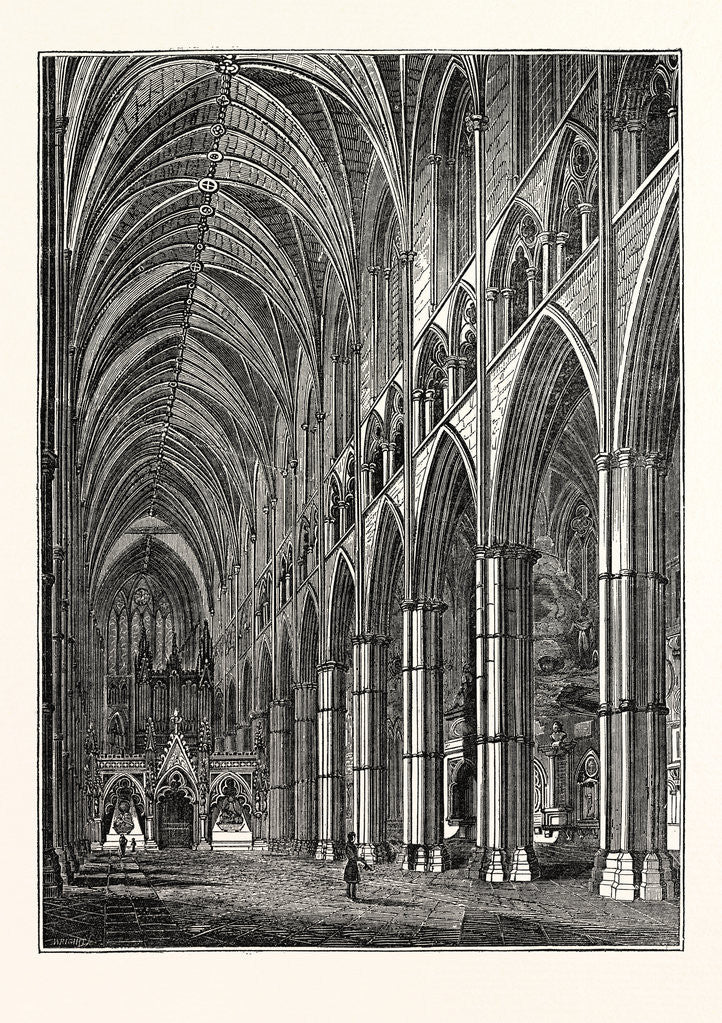 Detail of Nave of Westminster Abbey, London by Anonymous