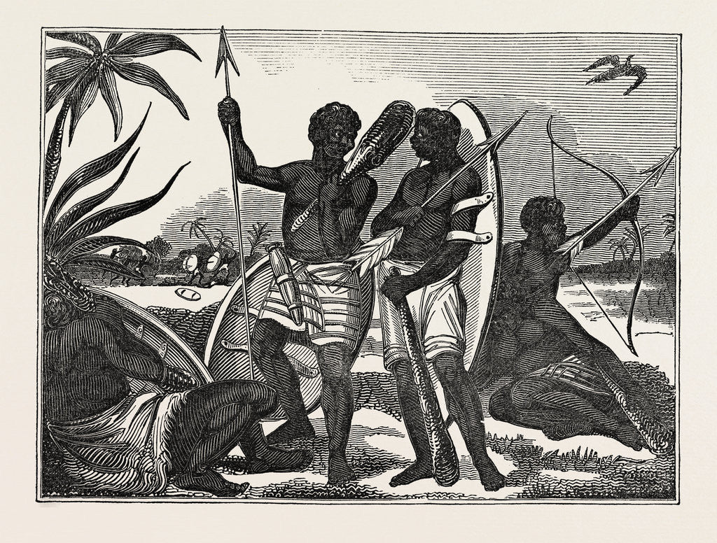 Detail of Dress and Arms of the Natives of Madagascar by Anonymous