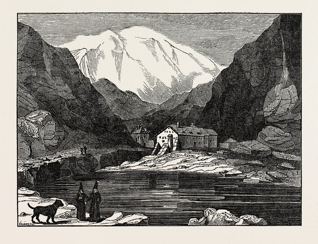 Detail of The Hospice on Mount St. Bernard, Switzerland by Anonymous