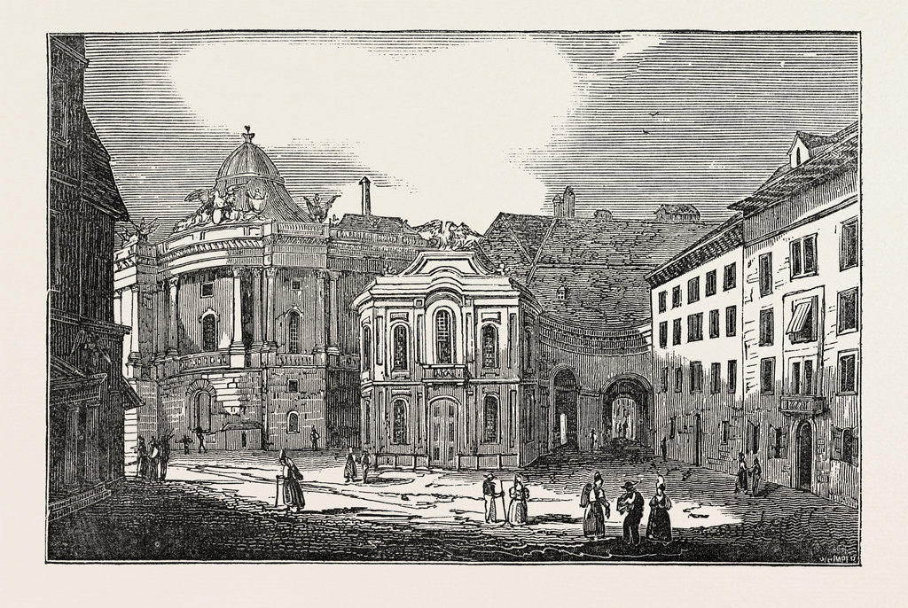 Detail of St. Michael's Place, and the Imperial Palace, Vienna, Austria by Anonymous