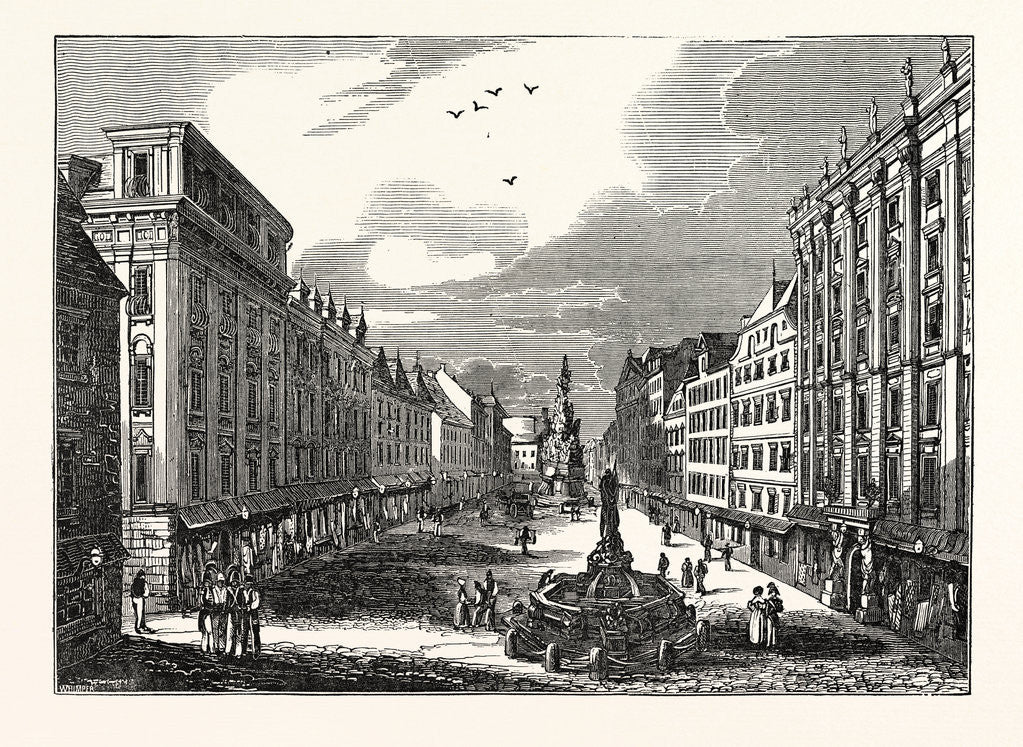 Detail of The Graben, a Leading Thoroughfare, in Vienna, Austria by Anonymous