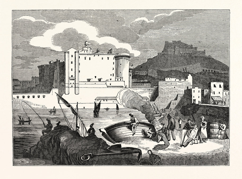 Detail of The Castle of St. Elmo, in Naples Italy by Anonymous