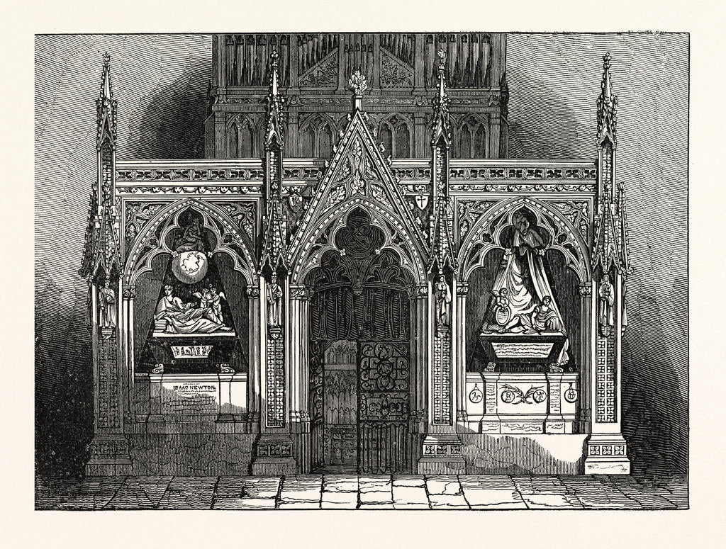 Detail of The New Screen in Westminster Abbey, London by Anonymous