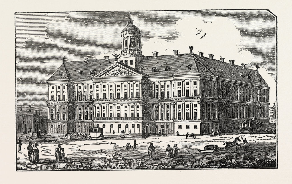 Detail of The Royal Palace at Amsterdam, the Netherlands by Anonymous