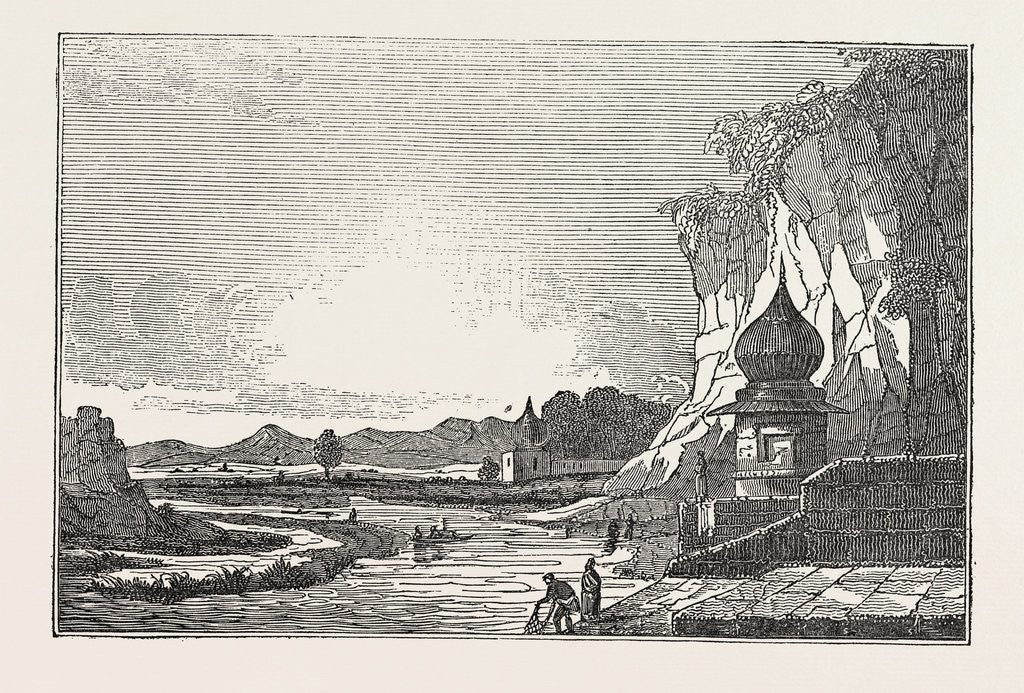 Detail of The Ghaut (or Landing Place) of Etawah by Anonymous