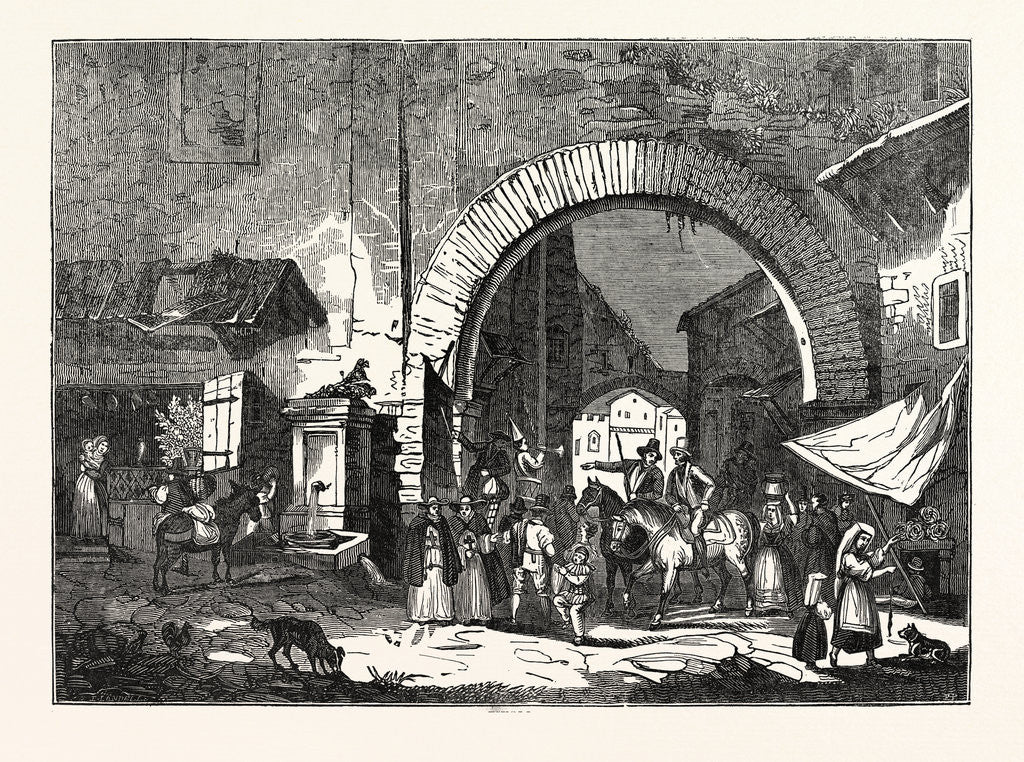 Detail of Tivoli by Anonymous