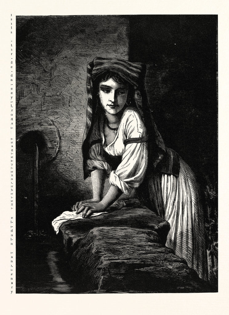 Detail of La Lavandière, Washerwoman by Anonymous