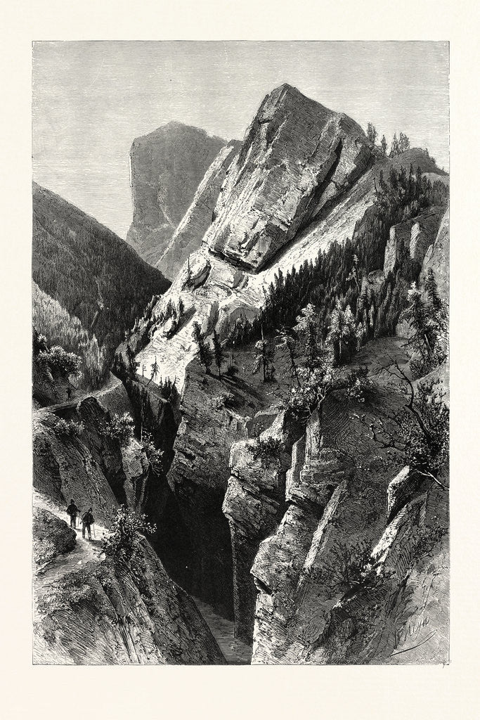 Detail of The Peutelsteiner Chasm, Near Ampezzo, in the Tyrol by Anonymous