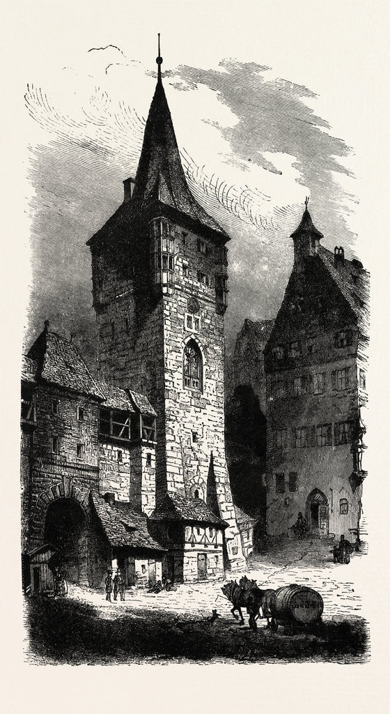 Detail of Nuremberg: City Gate, Germany by Anonymous