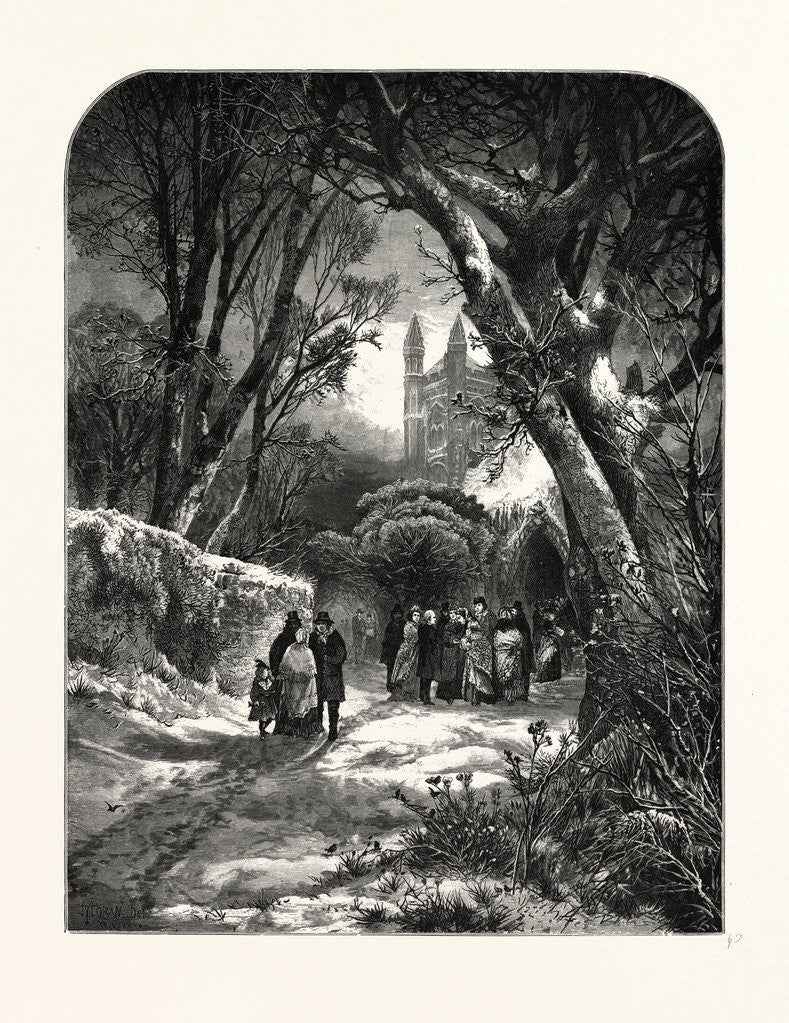 Detail of O Fair As Hope Was the New Year's Morn, that Broke Through the Night, O'Er a World Forlorn! the Glad Bells Toll'D for the Old Year Gone, and Rang for the New, a Merry Sweet Song.New Years Day, New Years Morning by Anonymous