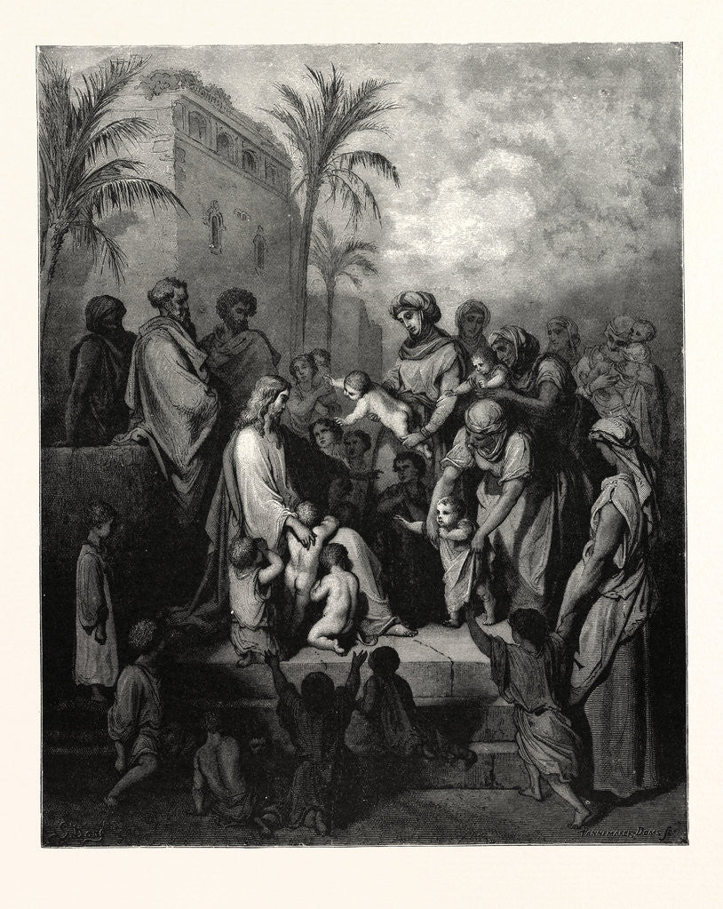 Detail of Christ Blessing the Children by Anonymous