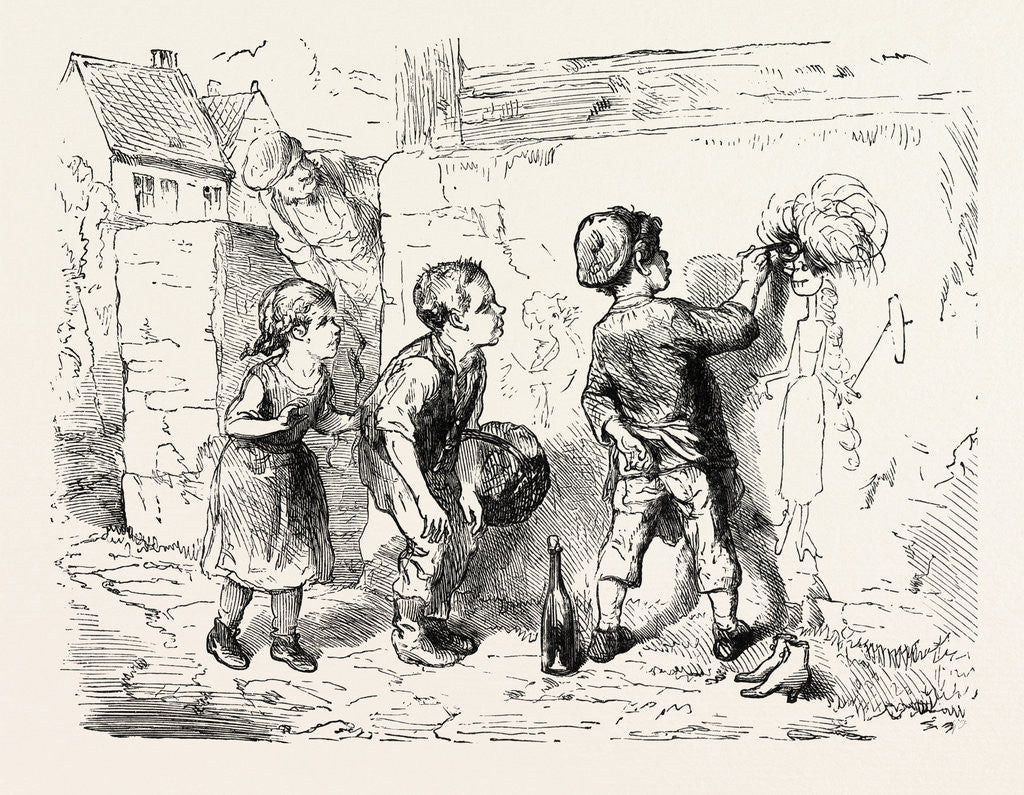 Detail of Budding Genius, a Wall Painting by Children. by Anonymous