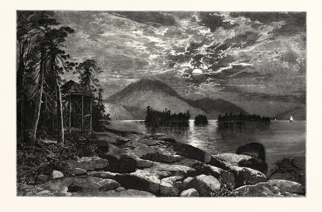 Detail of View from Fourteen-Mile Island, Lake George by Anonymous