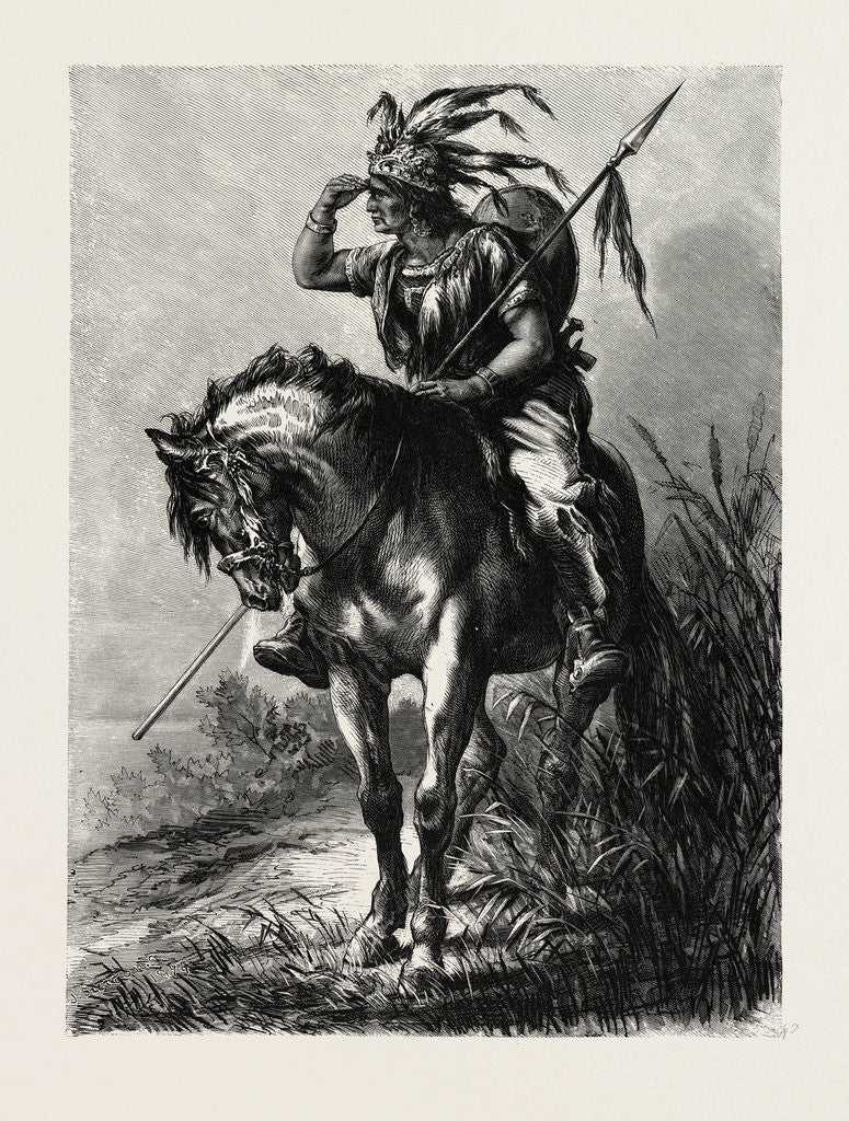 Detail of An Indian Scout, USA by Anonymous