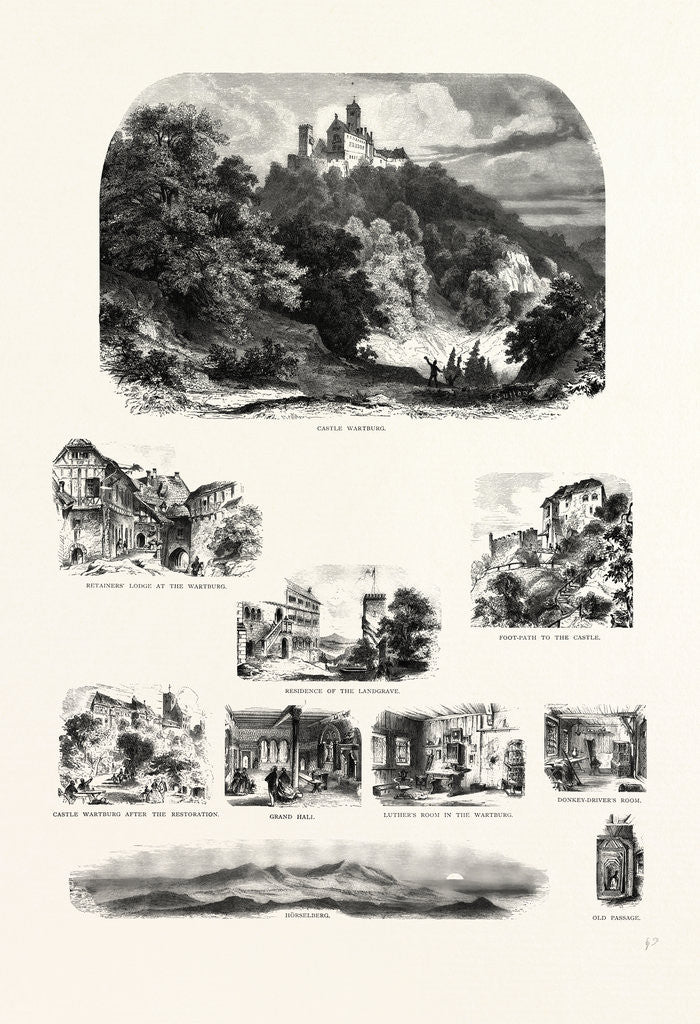 Detail of Wartburg Castle, Germany by Anonymous