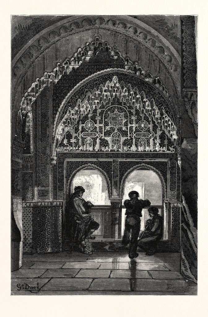 Detail of Hall of Lindaraja, Alhambra, Granada by Anonymous