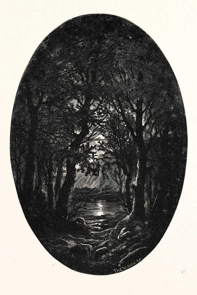 Detail of Under the Silver Full-Moonlight Shimmereth White the Lake Seen Through the Natural Arches that the Crossing Branches Make by Anonymous