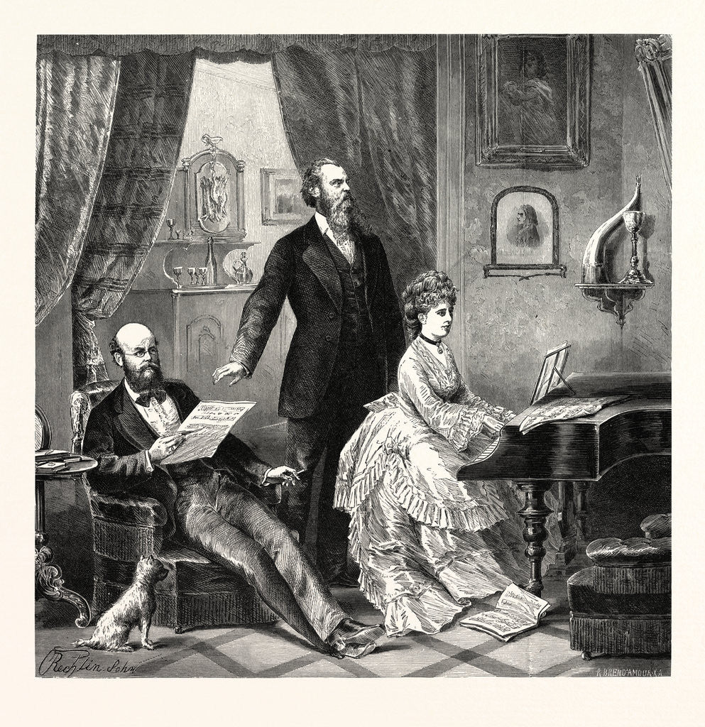 Detail of The Music Lesson by Anonymous