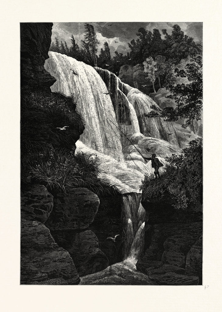 Detail of Sawkill Falls, Near Milford. PA, USA by Anonymous