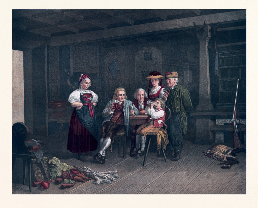 Detail of Drinking Beer by Anonymous