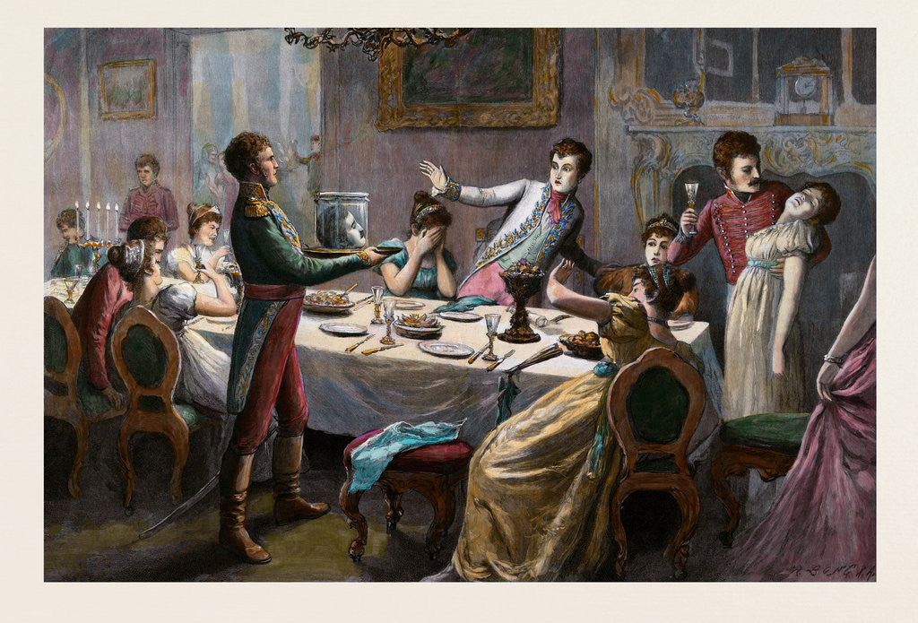 Detail of The Head of Ferdinand Von Schill. Head Floating behind Glass by Anonymous