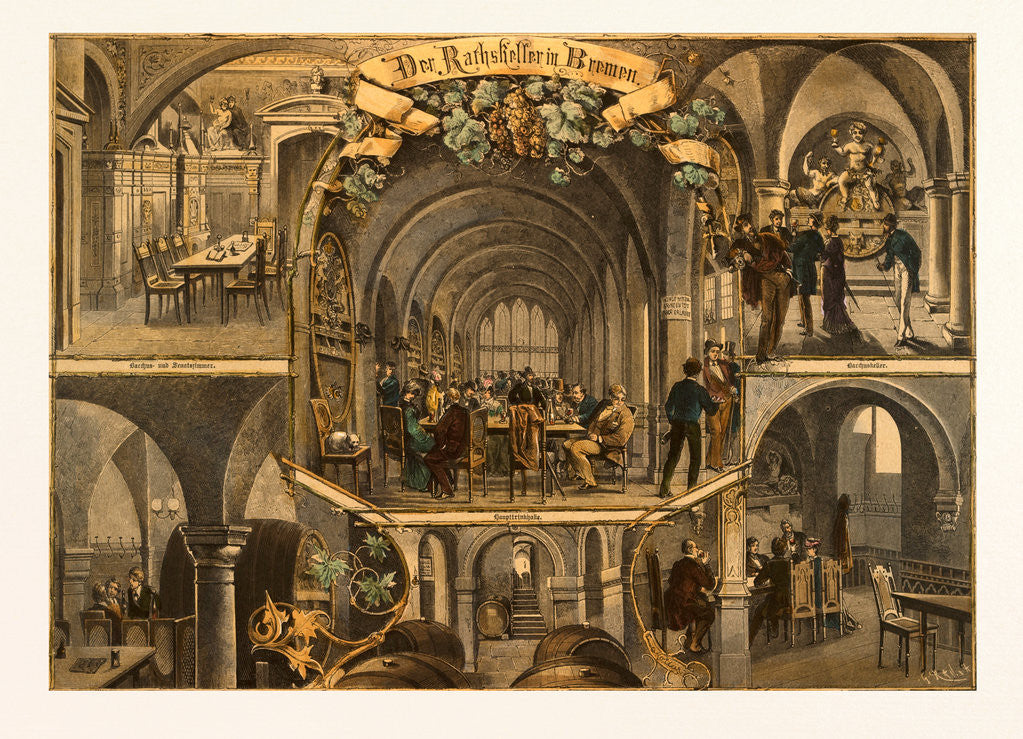 Detail of Ratskeller Restaurant in Bremen Germany by Anonymous