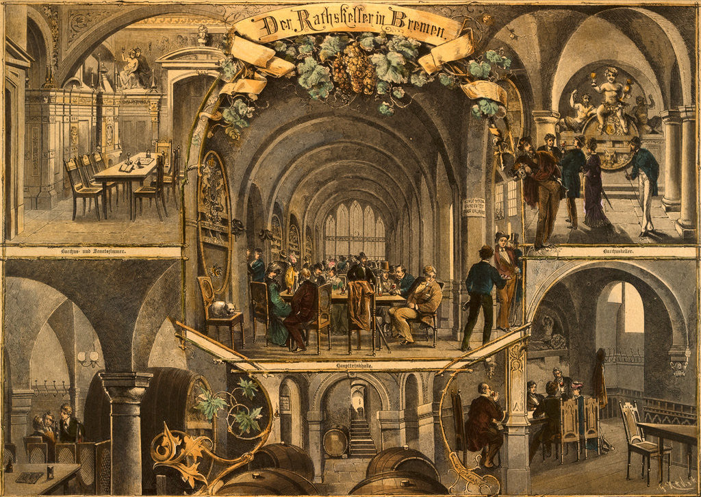 Detail of Ratskeller Restaurant in Bremen Germany by Anonymous