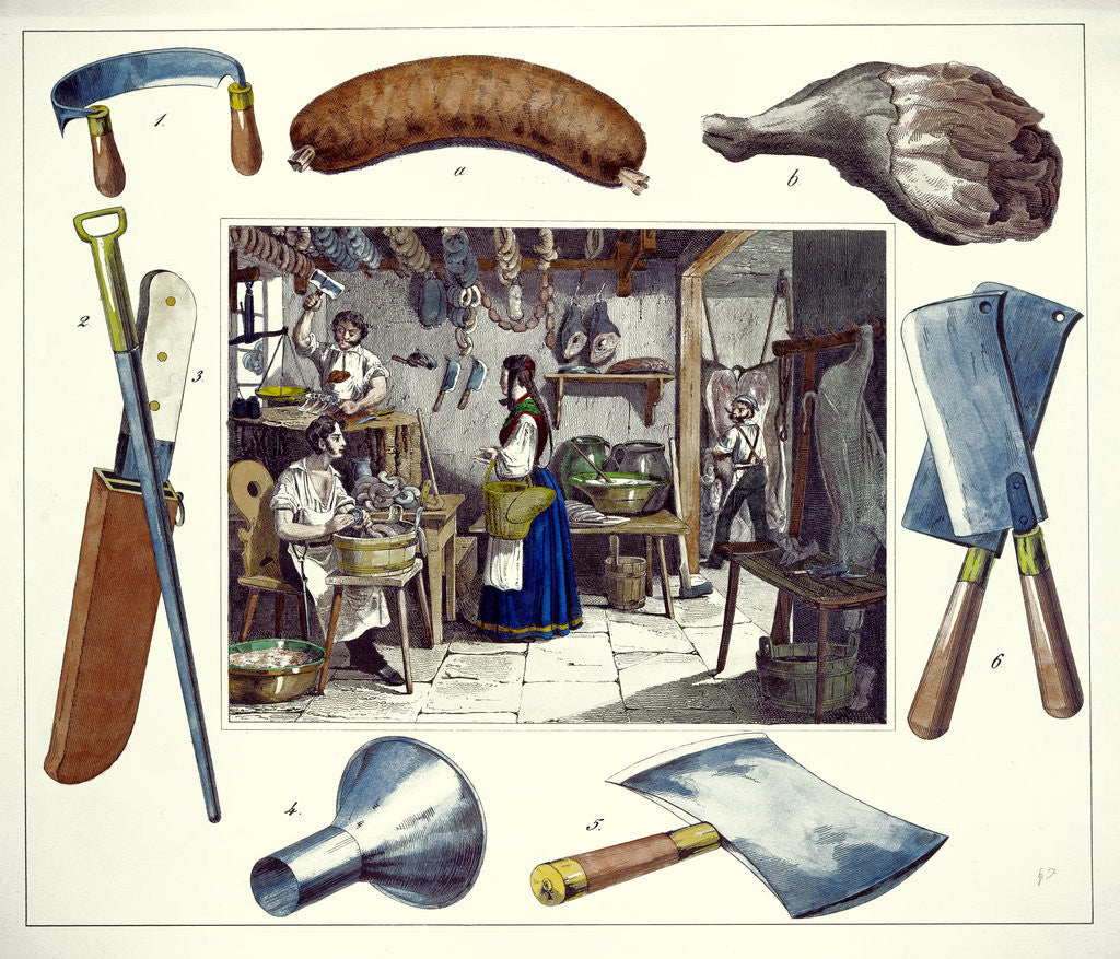 Detail of At the Butchers by Anonymous