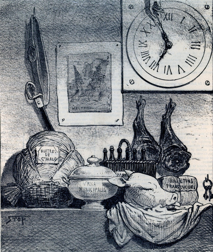 Detail of Food Shop in 19th Century France by Anonymous