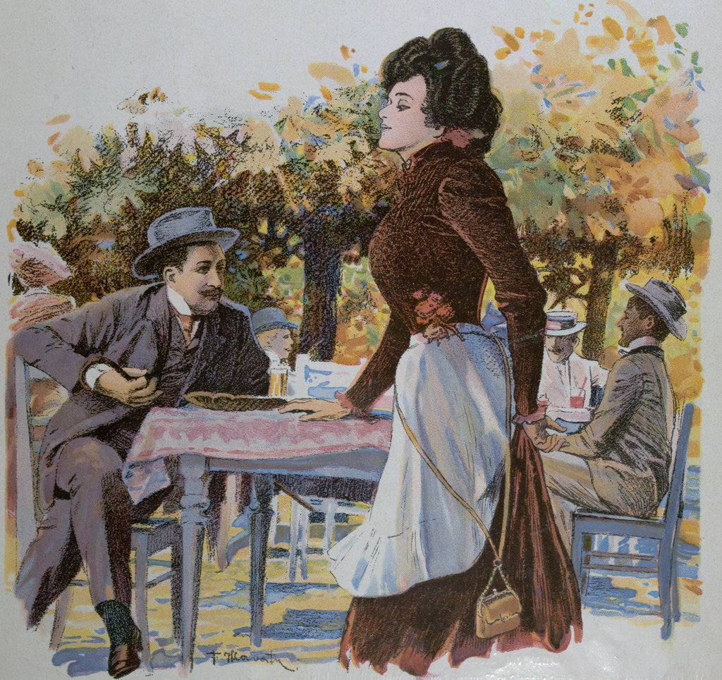 Detail of The Waitress by Anonymous
