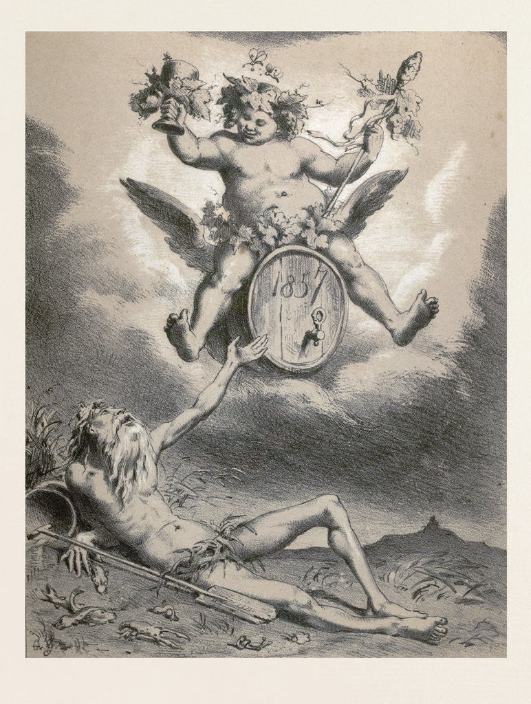 Detail of Father Rhine in 1857 by Anonymous